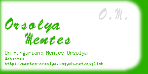 orsolya mentes business card